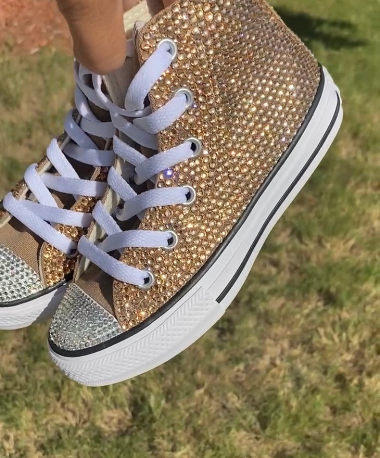 Kid's Custom Full Bling High-Top Converse