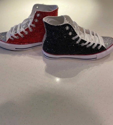 Custom Two Tone Full Bling Converse