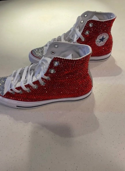 Custom Two Tone Full Bling Converse