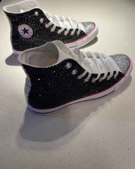 Custom Two Tone Full Bling Converse